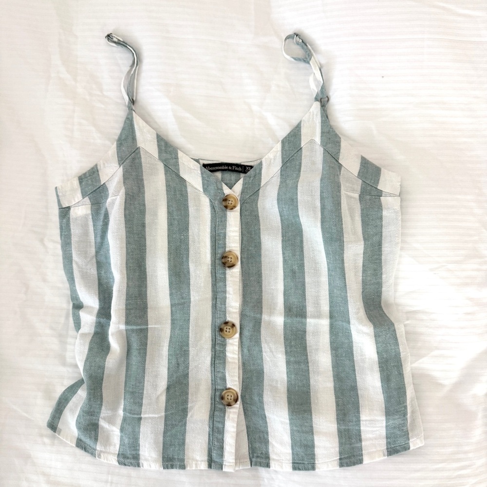 Abercrombie & Fitch Button Stripped Tank